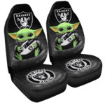 Las Vegas Raiders Car Seat Covers Baby Yoda Car Accessories For Fan