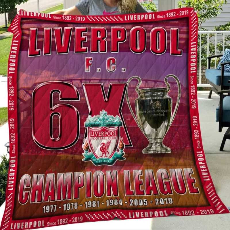 Liverpool Champion League Quilt Blanket