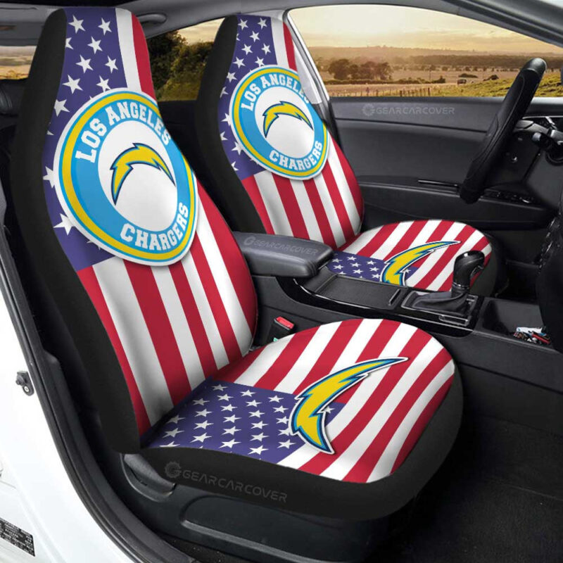 Los Angeles Chargers Car Seat Covers Custom Car Decor Accessories