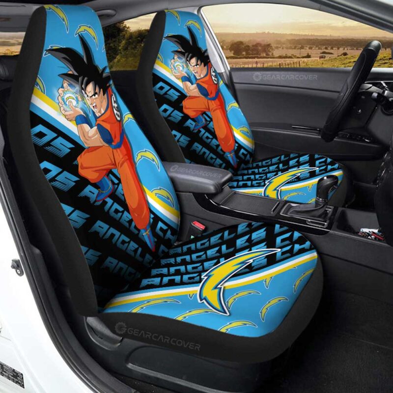 Los Angeles Chargers Car Seat Covers Goku Car Decorations For Fans