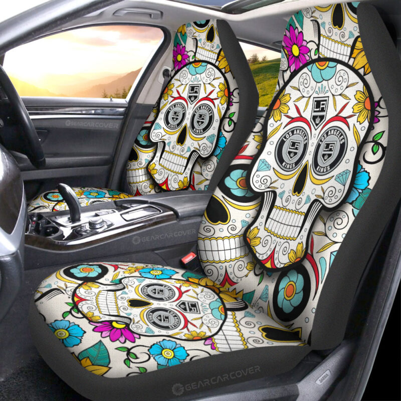 Los Angeles Kings Car Seat Covers Custom Sugar Skull Car Accessories