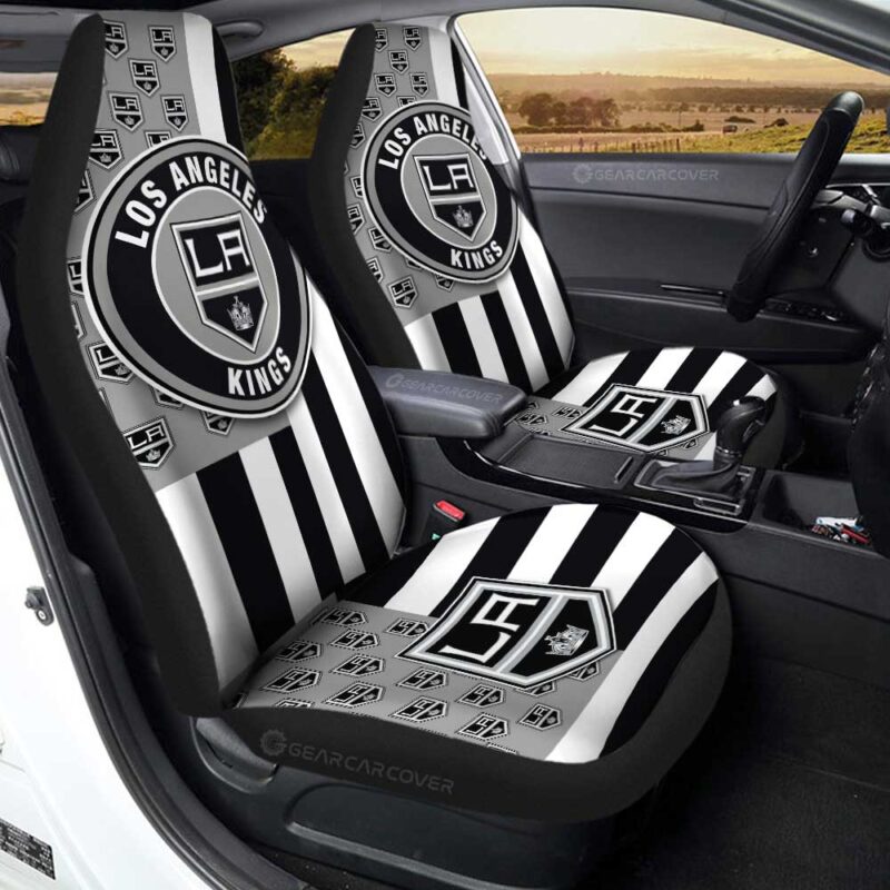 Los Angeles Kings Car Seat Covers Custom US Flag Style