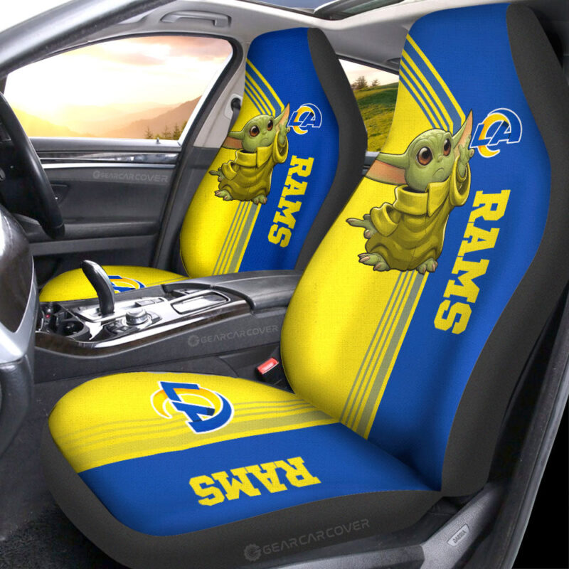 Los Angeles Rams Car Seat Covers Baby Yoda Car Accessories