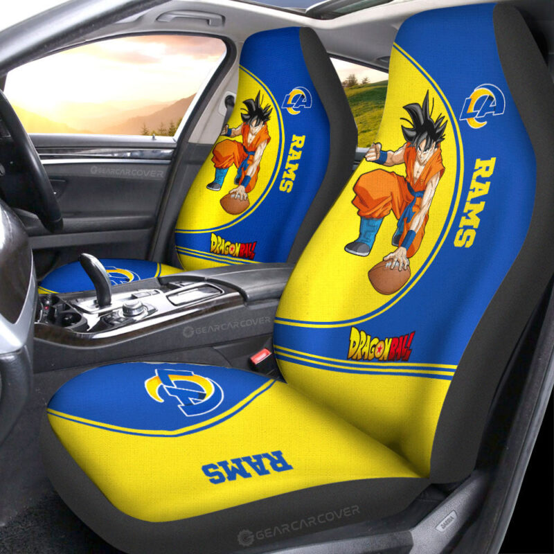 Los Angeles Rams Car Seat Covers Goku Car Accessories For Fans