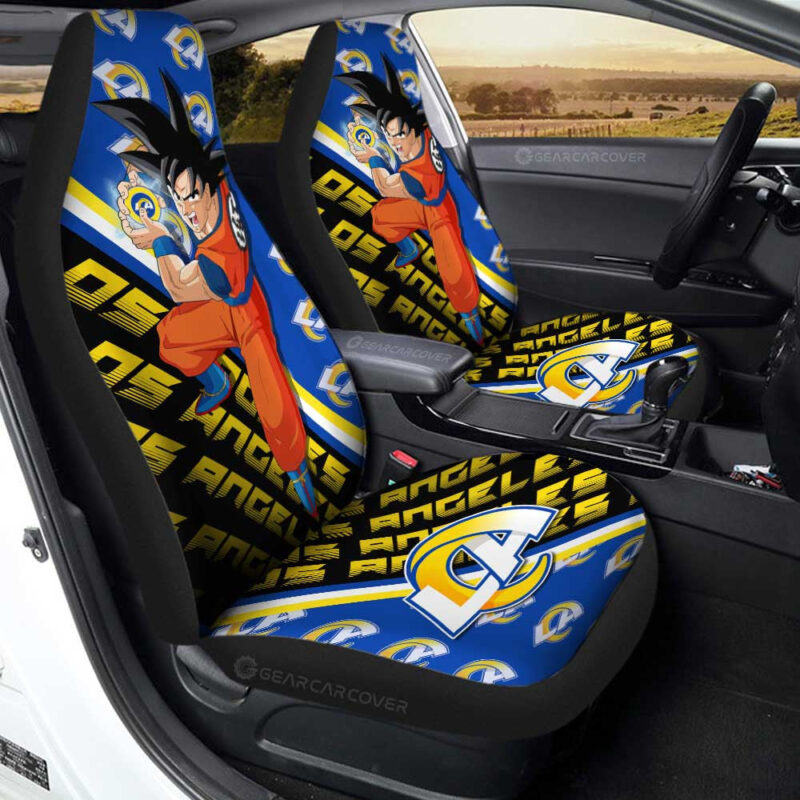 Los Angeles Rams Car Seat Covers Goku Car Accessories For Fans