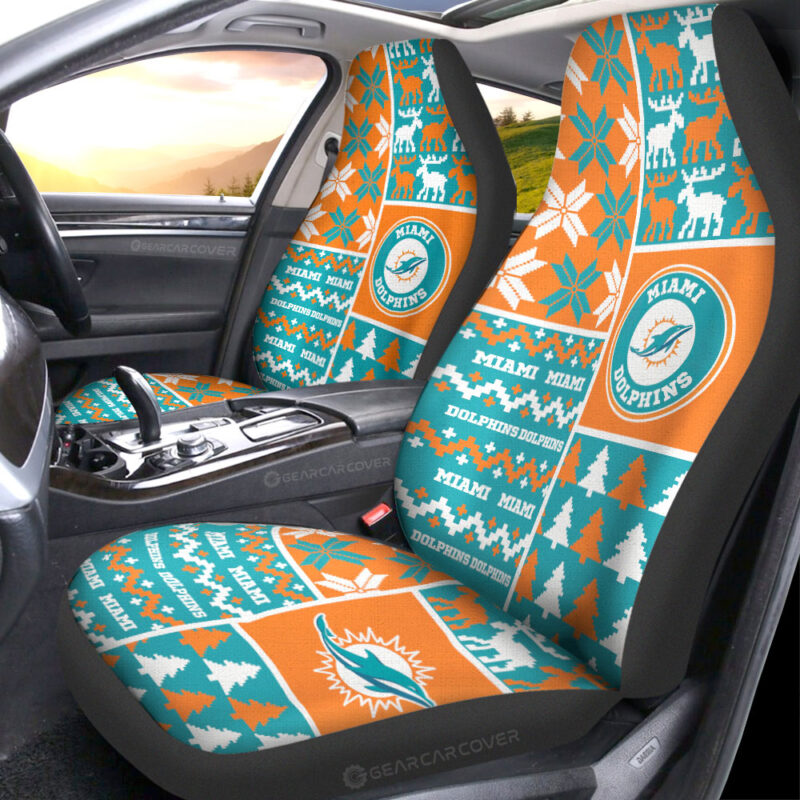 Miami Dolphins Car Seat Covers Custom Ugly Style Car Accessories