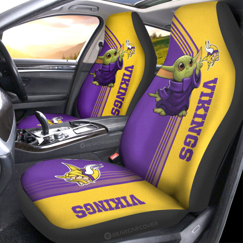 Minnesota Vikings Car Seat Covers Baby Yoda Car Accessories