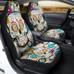 Minnesota Vikings Car Seat Covers Custom Sugar Skull Car Accessories