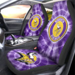 Minnesota Vikings Car Seat Covers Custom Tie Dye Car Accessories