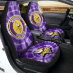 Minnesota Vikings Car Seat Covers Custom Tie Dye Car Accessories