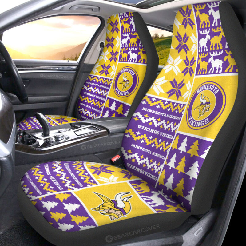 Minnesota Vikings Car Seat Covers Custom Ugly Style Car Accessories