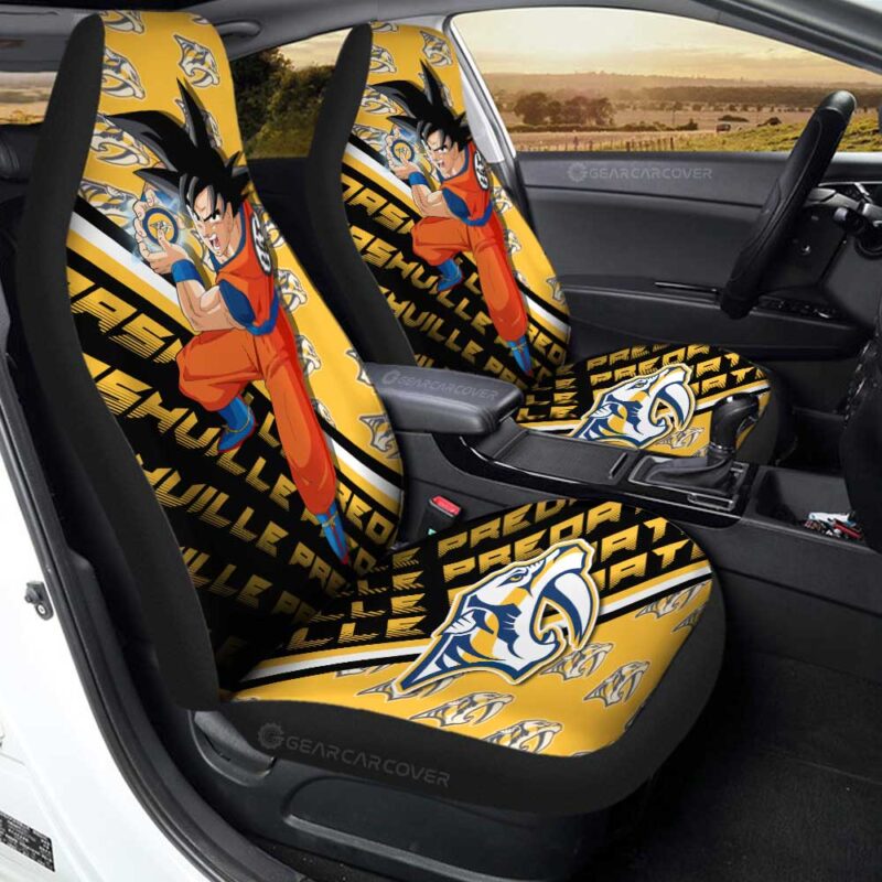 Nashville Predators Car Seat Covers Goku Car Decorations For Fans