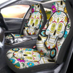 Nashville SC Car Seat Covers Custom Sugar Skull Car Accessories