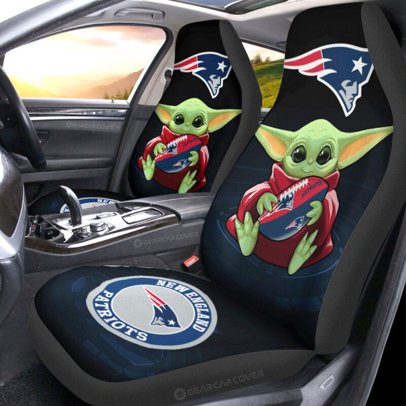 New England Patriots Car Seat Covers Baby Yoda Car Accessories For Fan