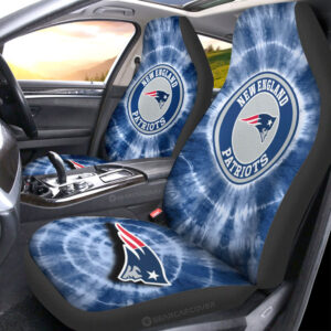 New England Patriots Car Seat Covers Custom Tie Dye Car Accessories