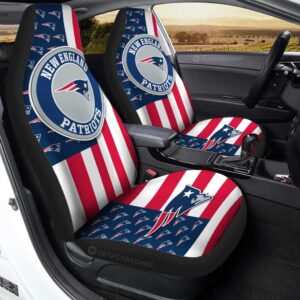 New England Patriots Car Seat Covers Custom US Flag Style