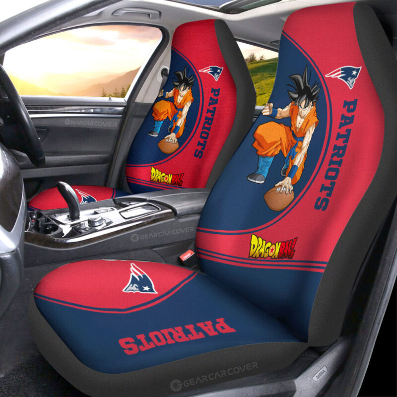 New England Patriots Car Seat Covers Goku Car Accessories For Fans