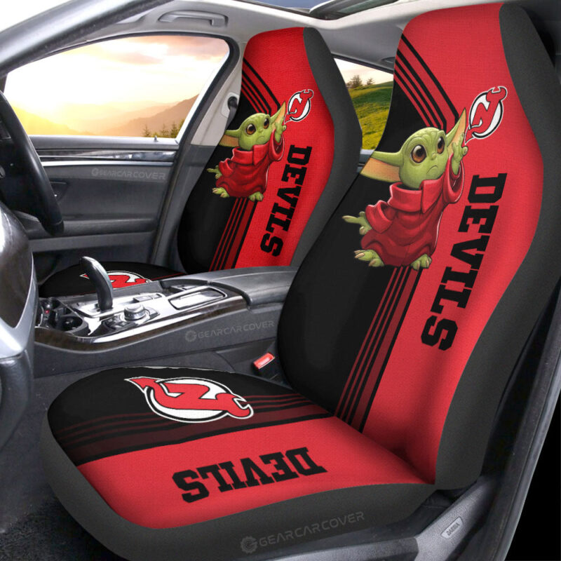 New Jersey Devils Car Seat Covers Baby Yoda Car Accessories