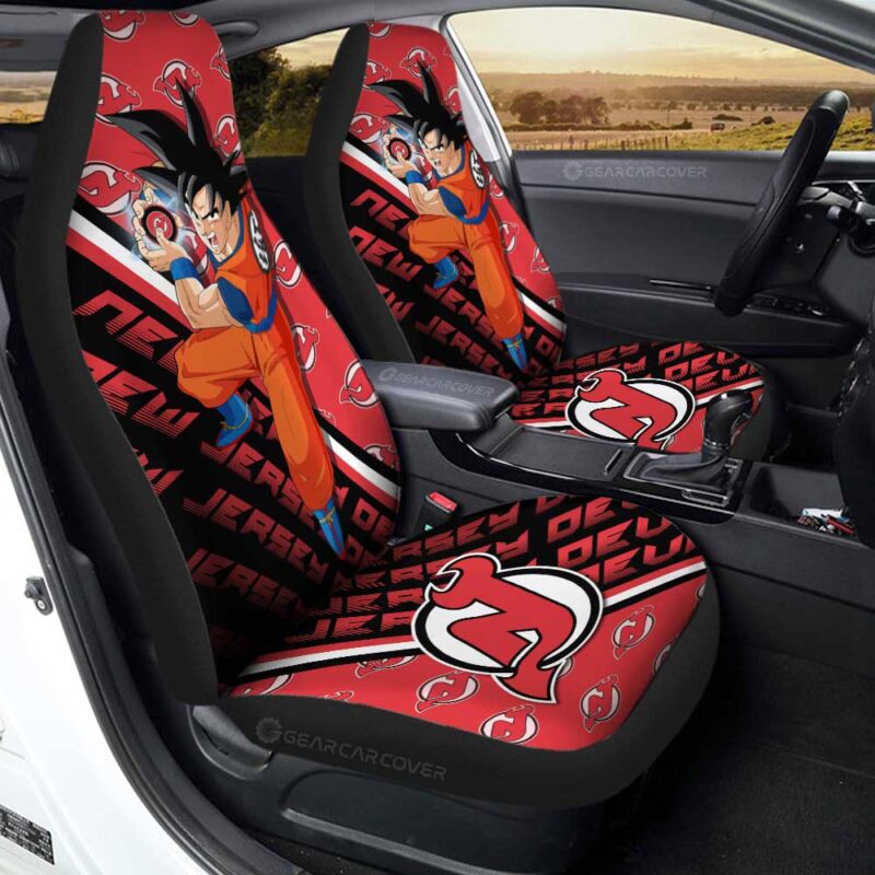 New Jersey Devils Car Seat Covers Goku Car Decorations For Fans