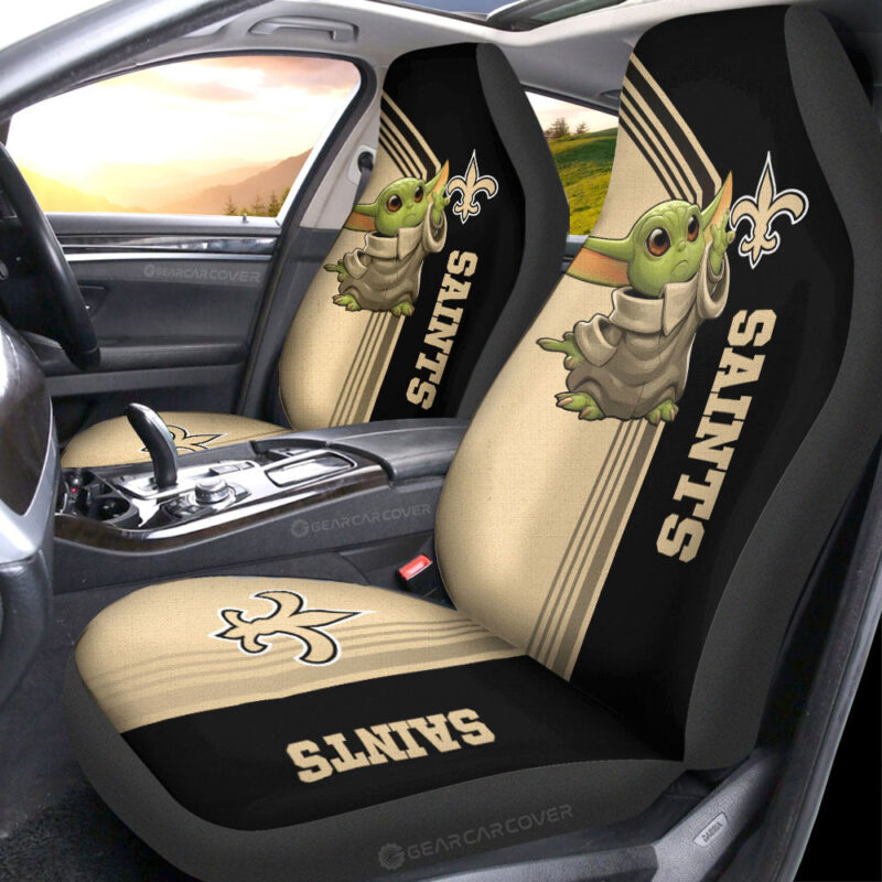 New Orleans Saints Car Seat Covers Baby Yoda Car Accessories