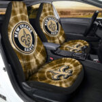 New Orleans Saints Car Seat Covers Custom Tie Dye Car Accessories