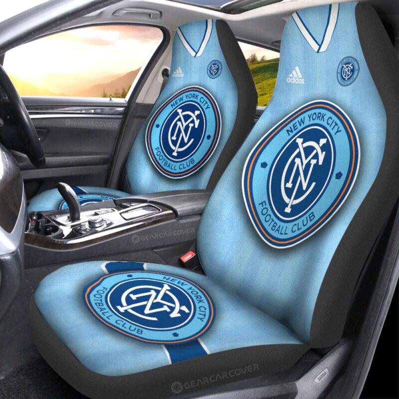 New York City FC Car Seat Covers Custom Car Accessories For Fans