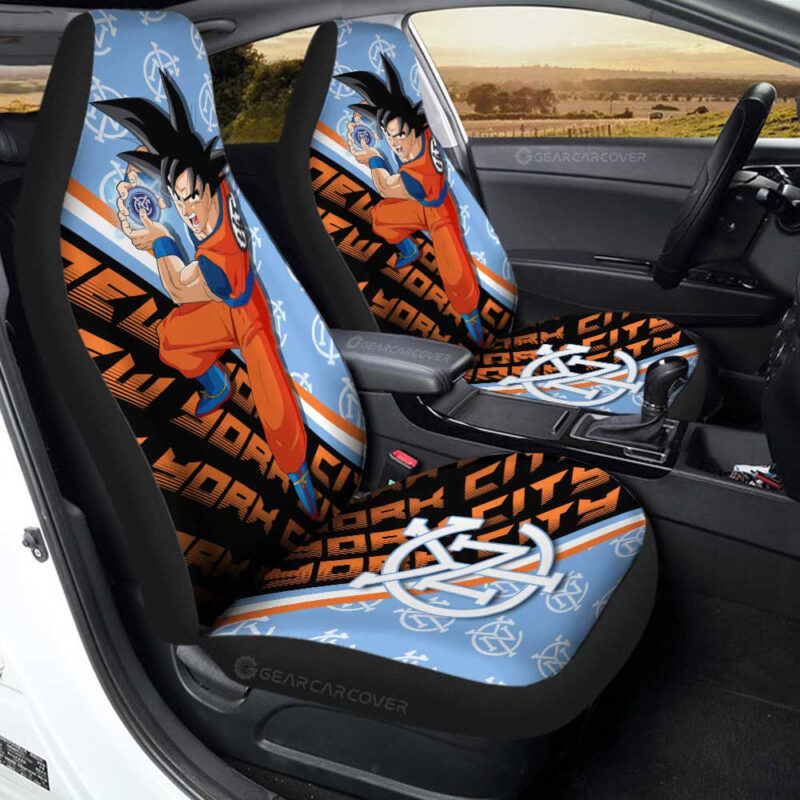 New York City FC Car Seat Covers Goku Car Accessories For Fans