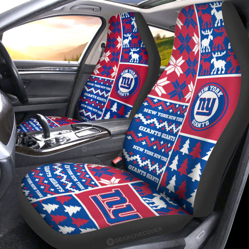 New York Giants Car Seat Covers Custom Ugly Style Car Accessories