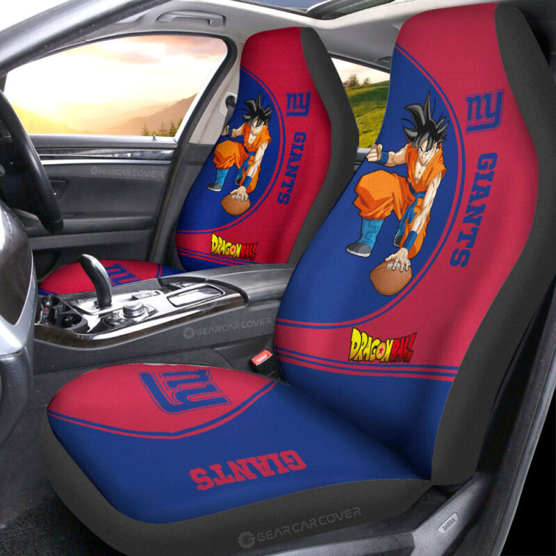 New York Giants Car Seat Covers Goku Car Accessories For Fans