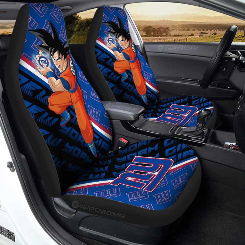 New York Giants Car Seat Covers Goku Car Accessories For Fans