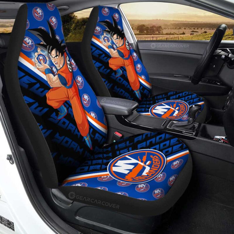 New York Islanders Car Seat Covers Goku Car Decorations For Fans