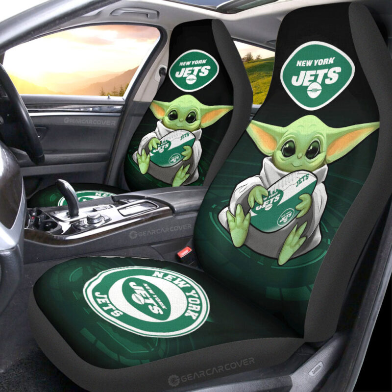 New York Jets Car Seat Covers Baby Yoda Car Accessories For Fan