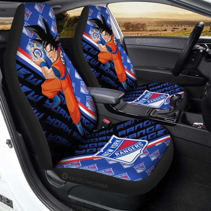 New York Rangers Car Seat Covers Goku Car Decorations For Fans