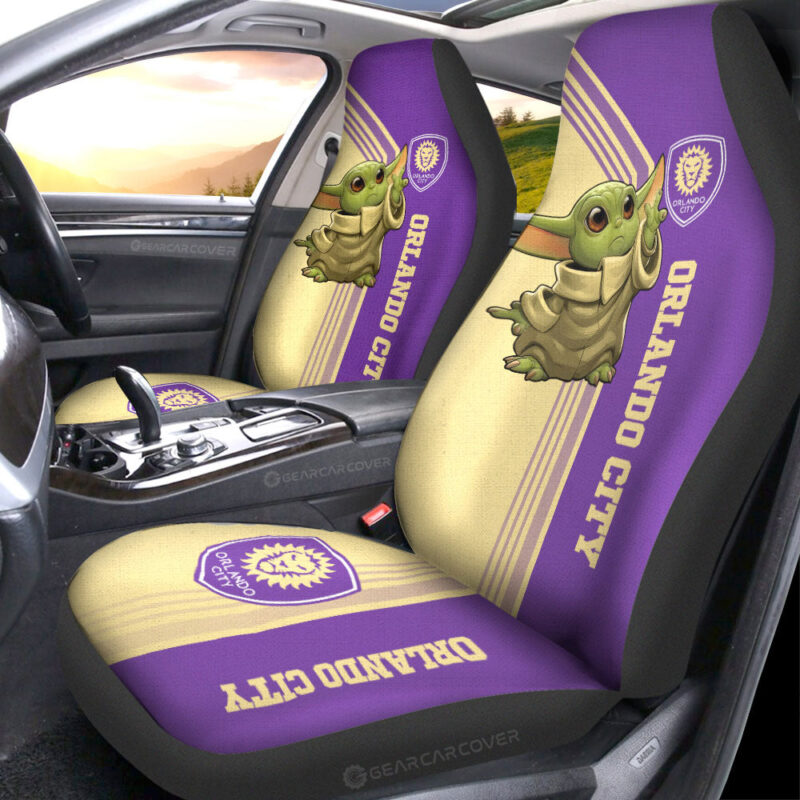 Orlando City SC Car Seat Covers Baby Yoda Car Accessories