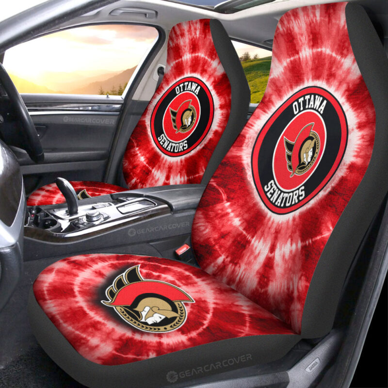 Ottawa Senators Car Seat Covers Custom Tie Dye Car Accessories