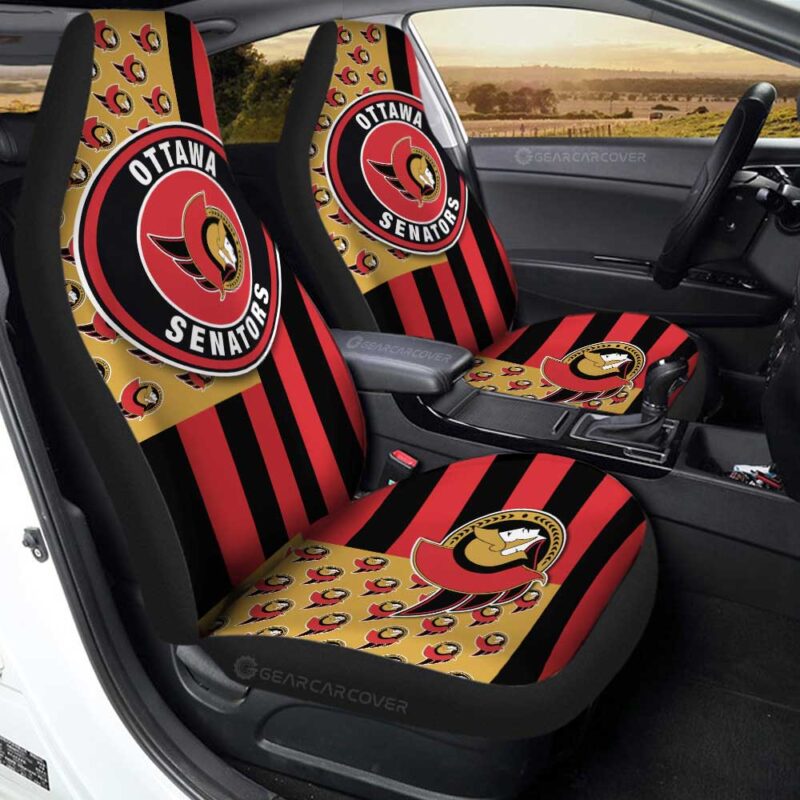 Ottawa Senators Car Seat Covers Custom US Flag Style