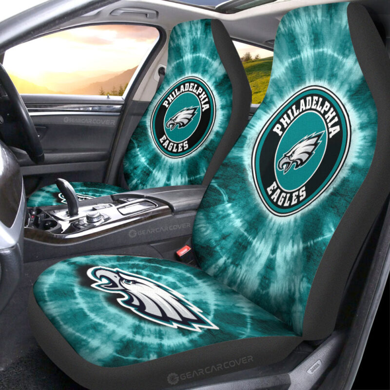 Philadelphia Eagles Car Seat Covers Custom Tie Dye Car Accessories