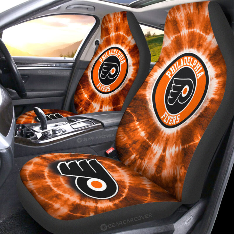 Philadelphia Flyers Car Seat Covers Custom Tie Dye Car Accessories