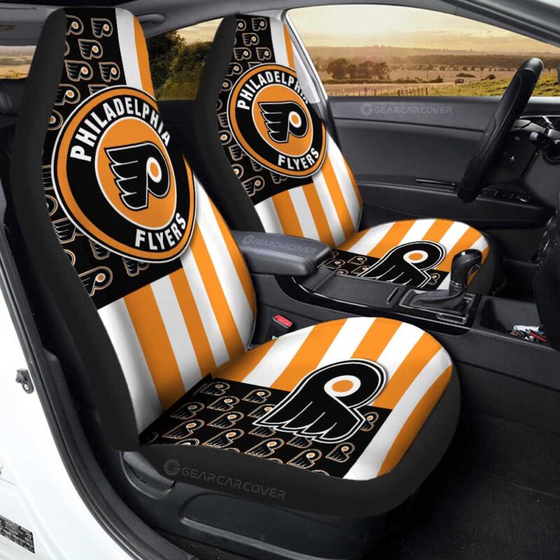 Philadelphia Flyers Car Seat Covers Custom US Flag Style