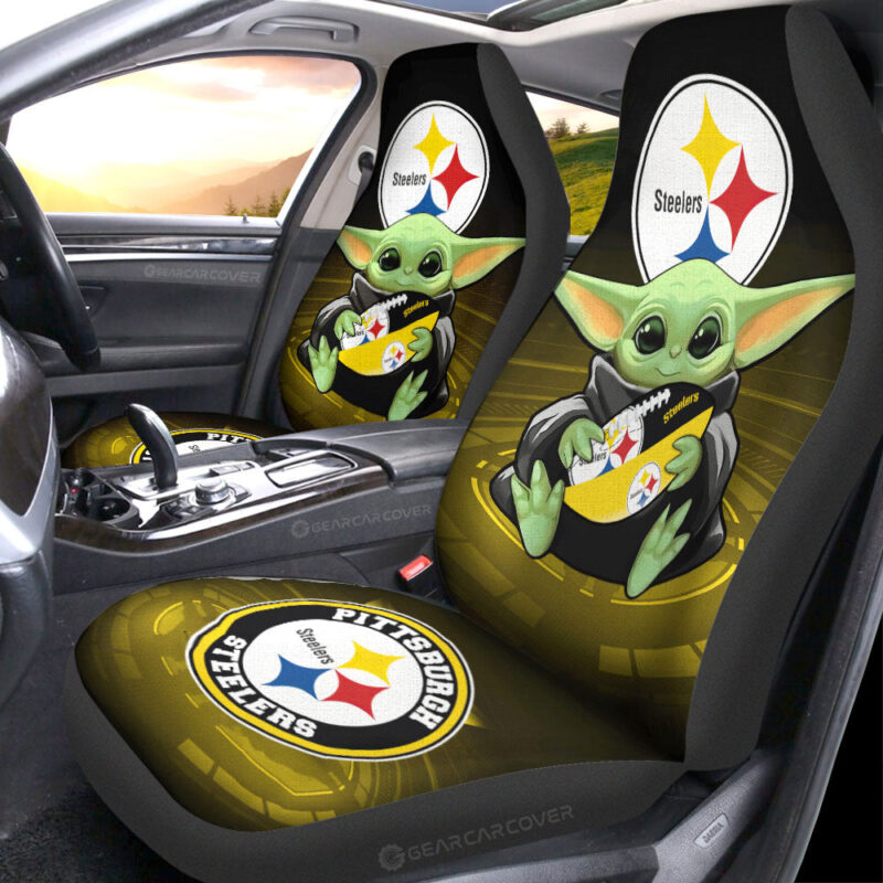 Pittsburgh Steelers Car Seat Covers Baby Yoda Car Accessories For Fan