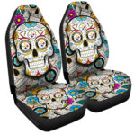 Pittsburgh Steelers Car Seat Covers Custom Sugar Skull Car Accessories