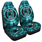 San Jose Sharks Car Seat Covers Custom Tie Dye Car Accessories