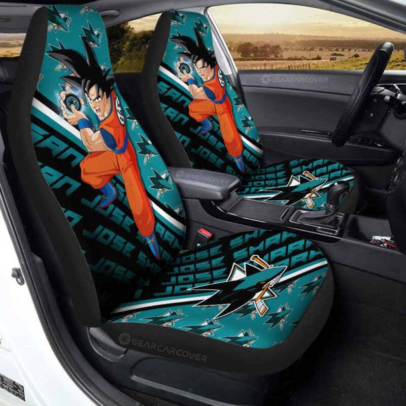 San Jose Sharks Car Seat Covers Goku Car Decorations For Fans