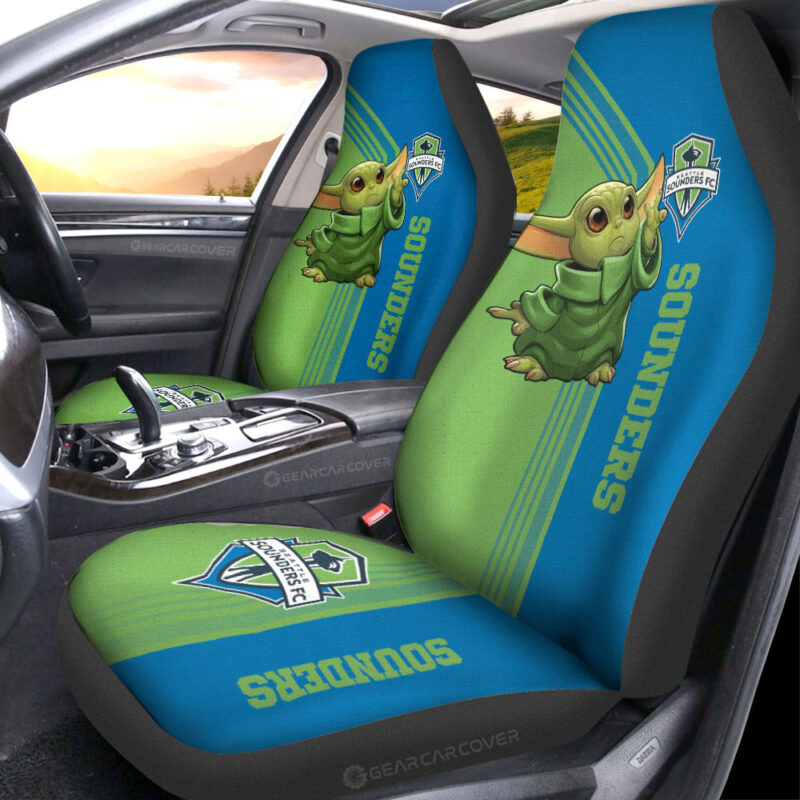 Seattle Sounders FC Car Seat Covers Baby Yoda Car Accessories