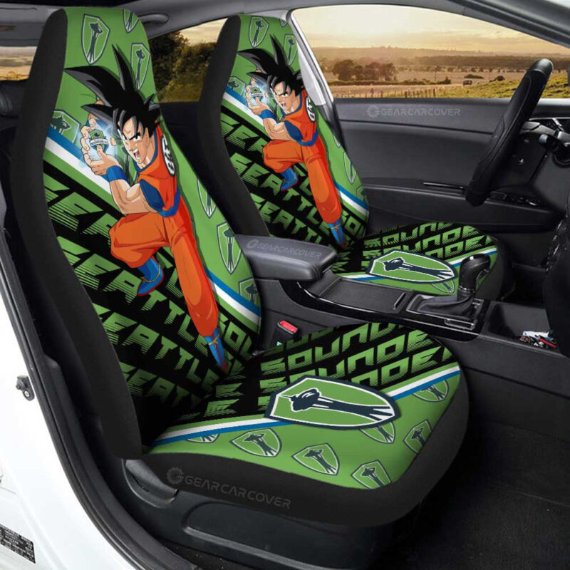 Seattle Sounders FC Car Seat Covers Goku Car Accessories For Fans