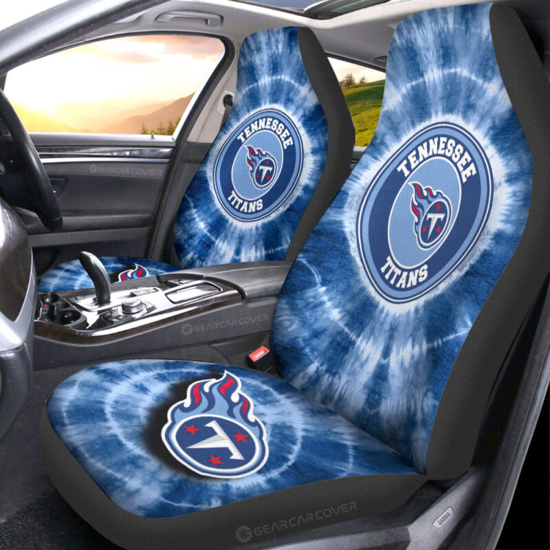 Tennessee Titans Car Seat Covers Custom Tie Dye Car Accessories