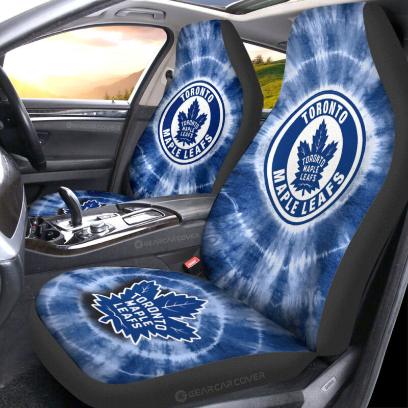 Toronto Maple Leafs Car Seat Covers Custom Tie Dye Car Accessories