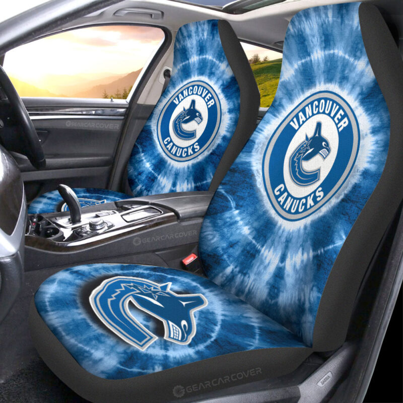 Vancouver Canucks Car Seat Covers Custom Tie Dye Car Accessories