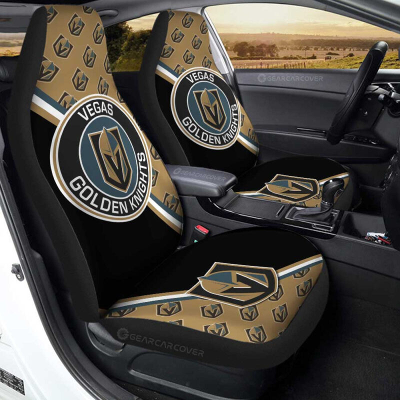 Vegas Golden Knights Car Seat Covers Custom Car Accessories For Fans