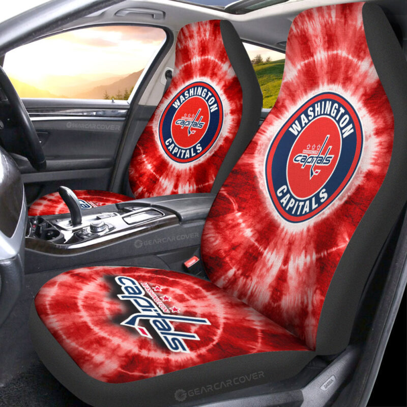 Washington Capitals Car Seat Covers Custom Tie Dye Car Accessories